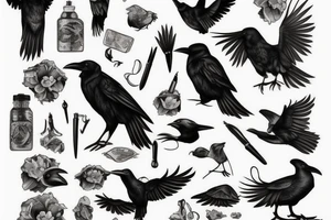 Raven tattoo idea