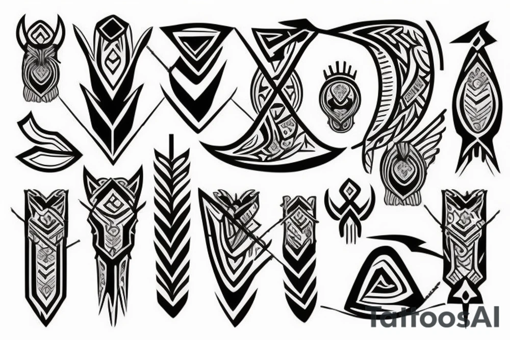 Tribal arrow tattoo idea