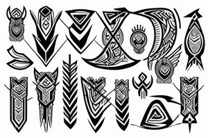 Tribal arrow tattoo idea