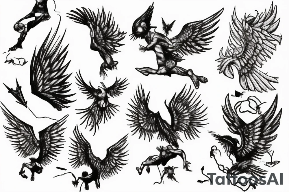 Icarus Falling tattoo idea