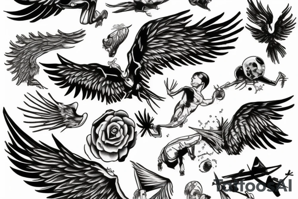 Icarus Falling tattoo idea