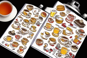 Parle g biscuit with hot tea in a cup funny tattoo idea