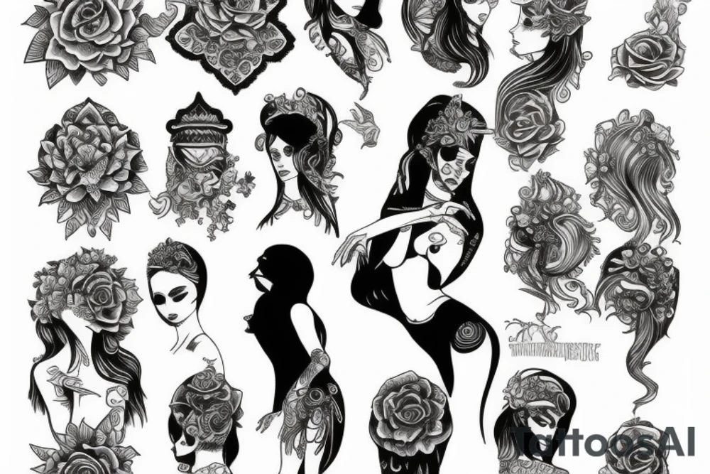 Water goddess tattoo idea