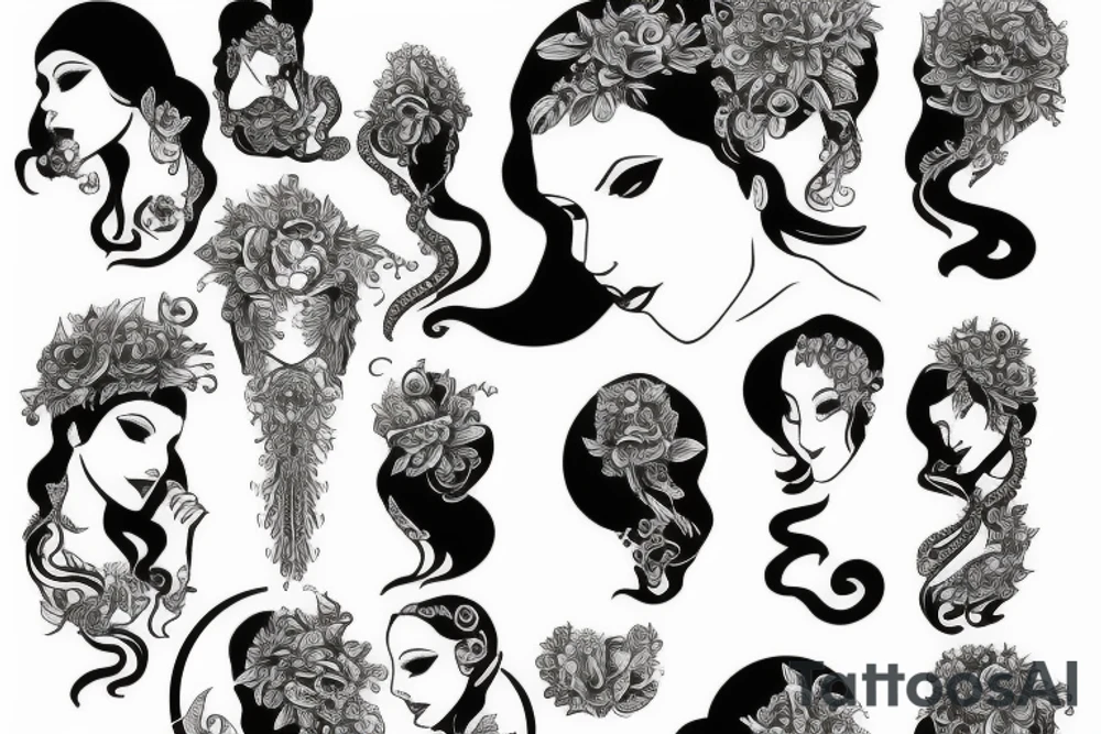 Water goddess tattoo idea