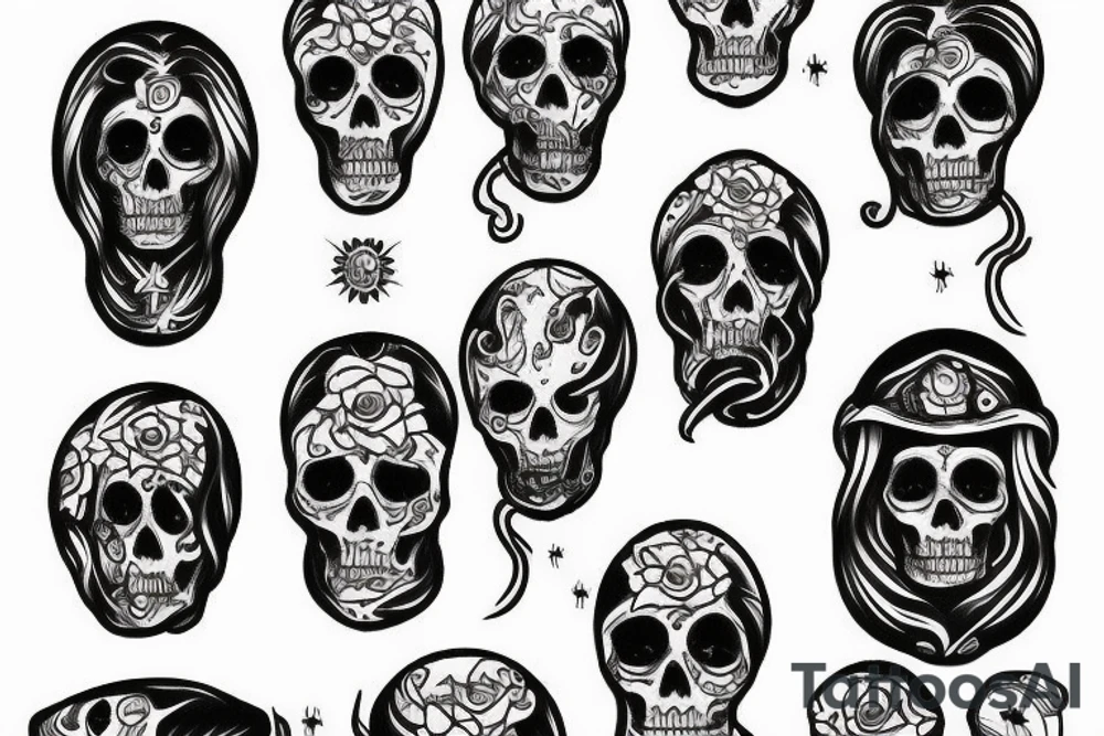 santa muerte tattoo idea