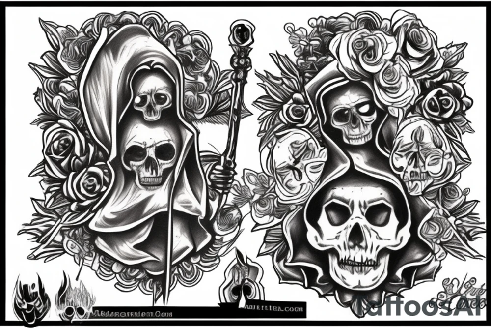 santa muerte tattoo idea