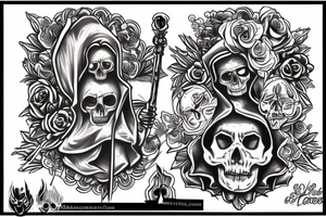 santa muerte tattoo idea