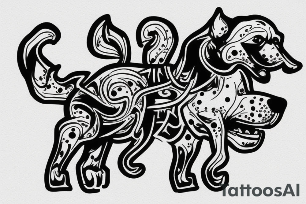 dog riding in a car tattoo idea