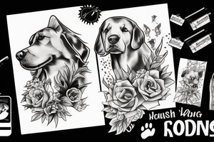 dog riding in a car tattoo idea