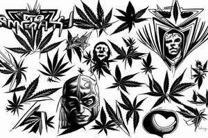 PTSD, ADHD, marijuana and superman tattoo idea