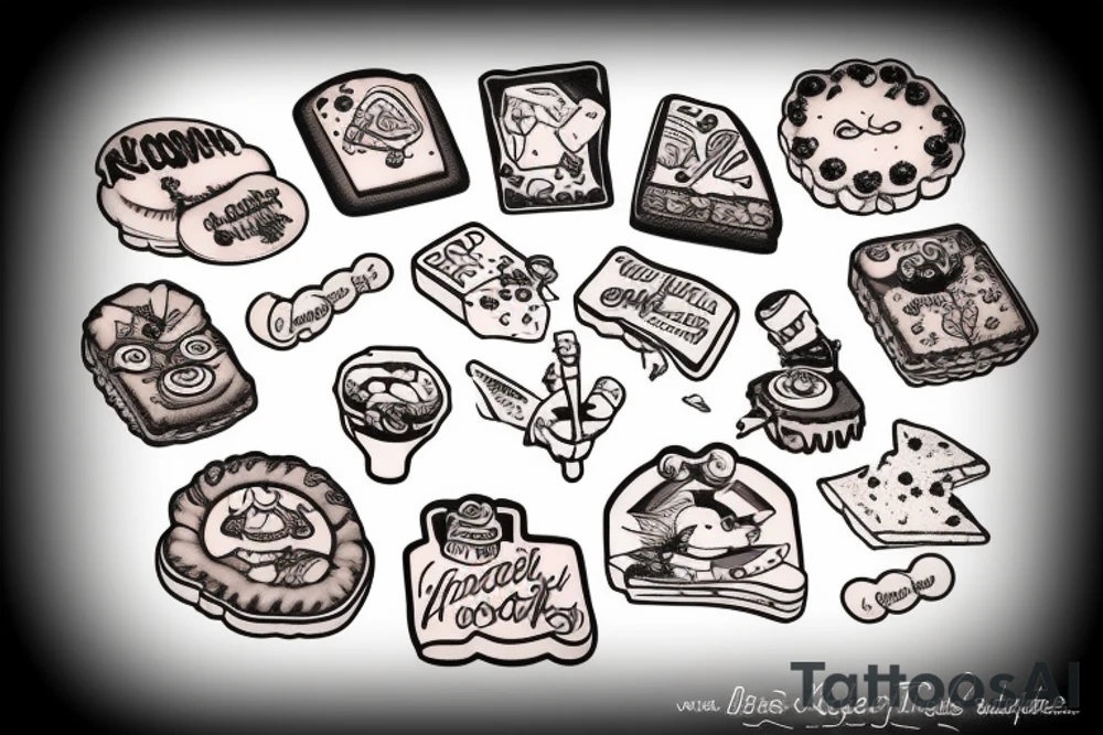 Klondike cookie missing a bite tattoo idea