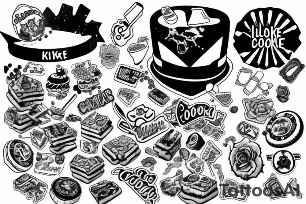 Klondike cookie missing a bite tattoo idea