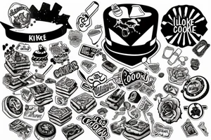 Klondike cookie missing a bite tattoo idea