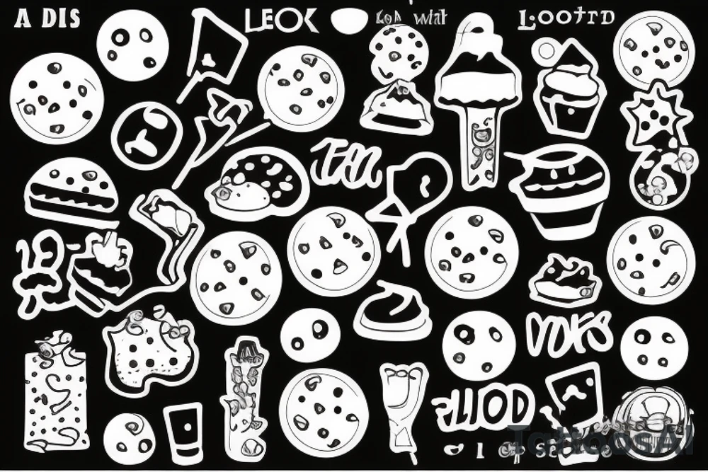 Cookie with a bite missing tattoo idea