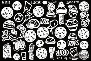 Cookie with a bite missing tattoo idea