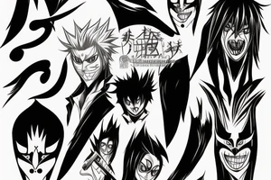 Ichigo Kurosaki with half hollow mask tattoo idea