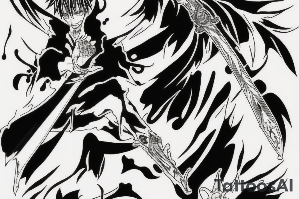 Ichigo Kurosaki with horn of salvation tattoo idea