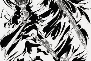 Ichigo Kurosaki with horn of salvation tattoo idea