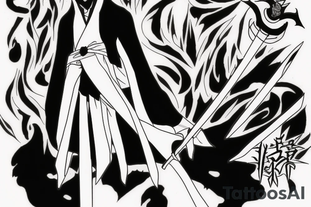 Ichigo Kurosaki with horn of salvation tattoo idea