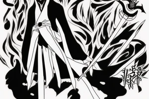 Ichigo Kurosaki with horn of salvation tattoo idea
