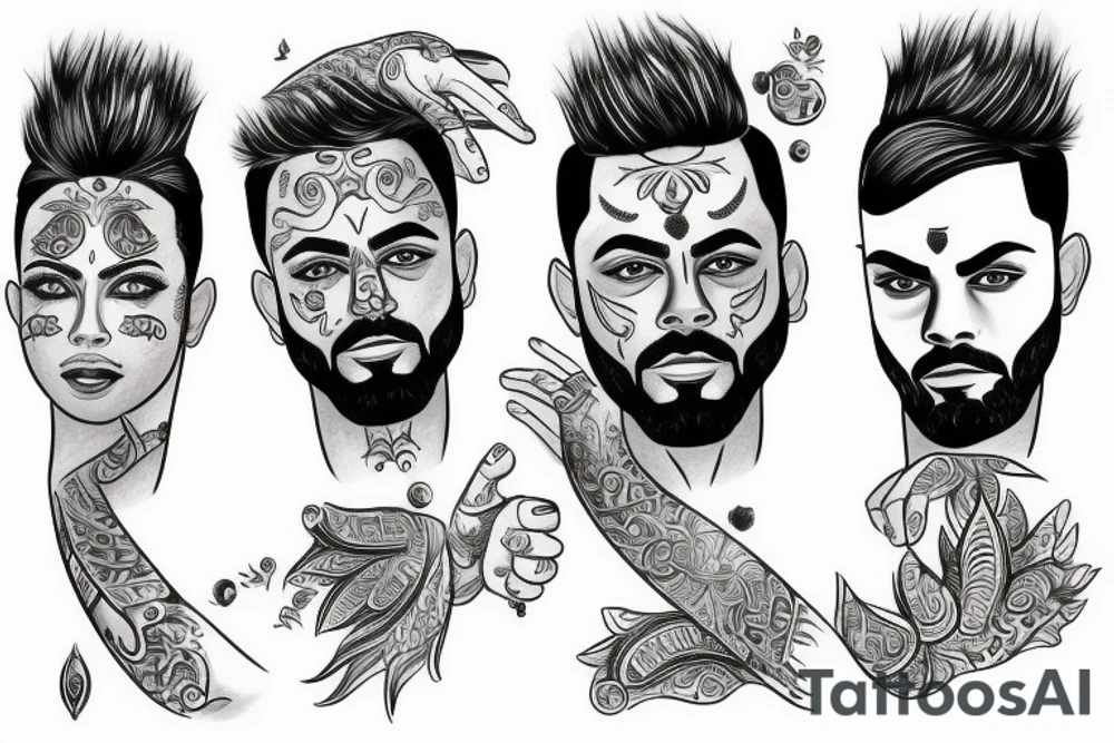 18 virat kholi tattoo idea