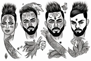 18 virat kholi tattoo idea