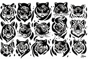 Black tiger, jump tattoo idea