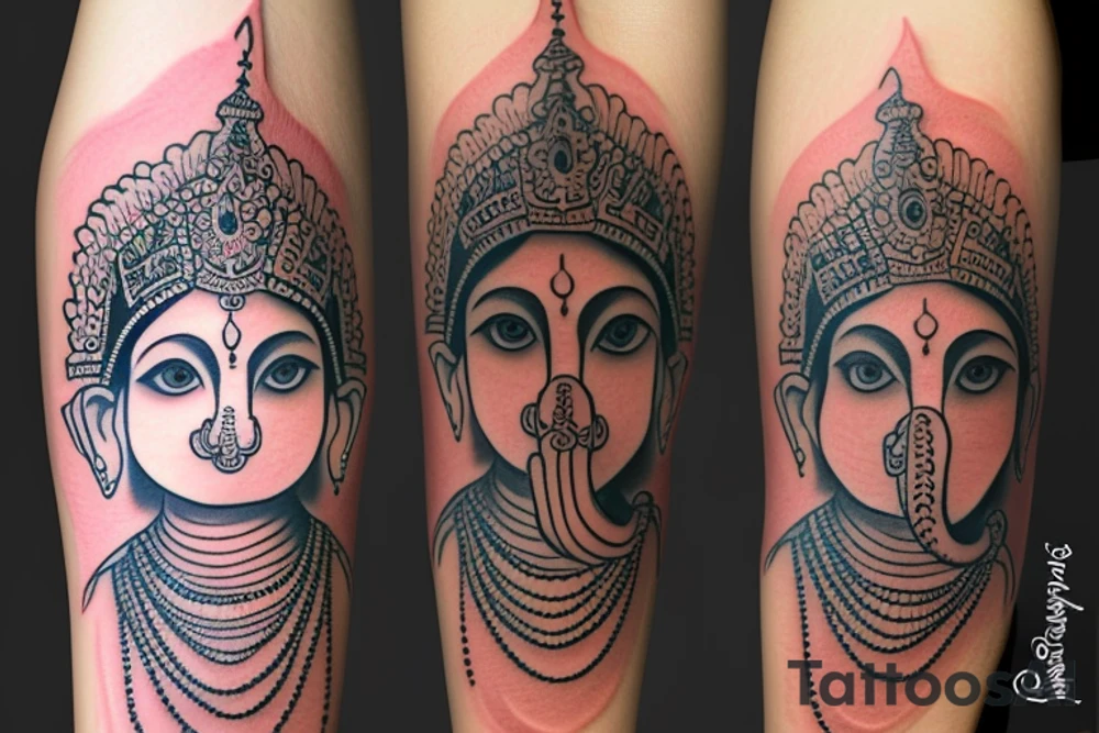 Sreeganesh(in a girl hand) tattoo idea