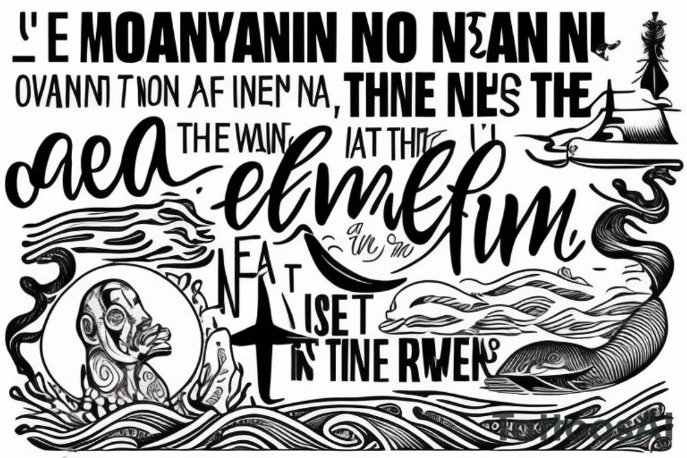 ocean made out of this quote "No man ever steps in the same river twice, for it is not the same river, and he is not the same man." tattoo idea