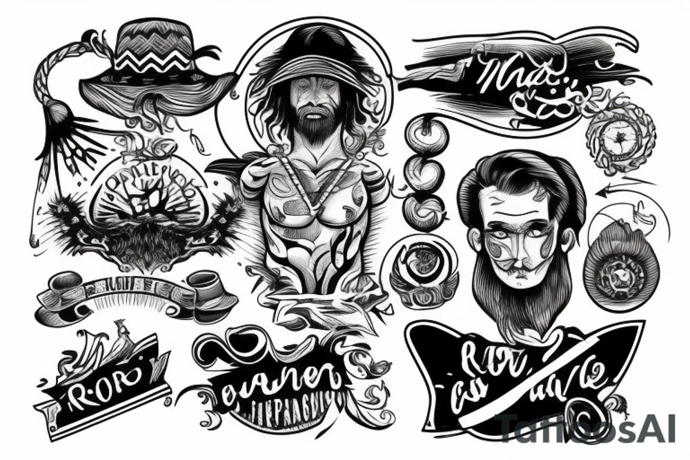 river with a man standing in the middle of it tattoo idea river with a man standing in the middle of it tattoo idea