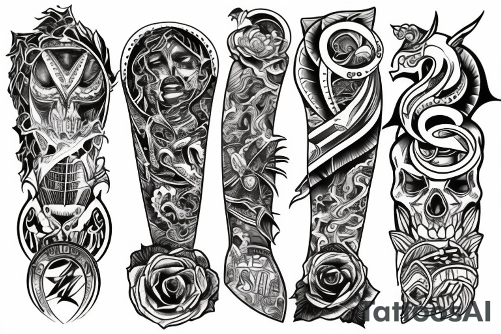 Downtown Seattle and Tacoma Washington tattoo idea