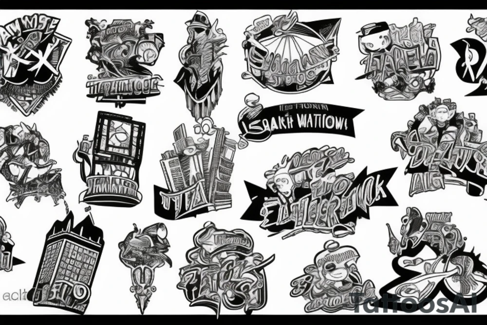 Downtown Seattle and Tacoma Washington tattoo idea