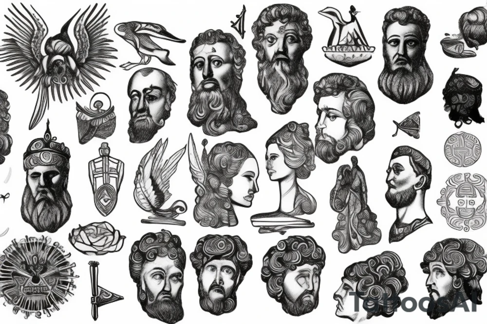 marcus aurelius and seneca tattoo idea