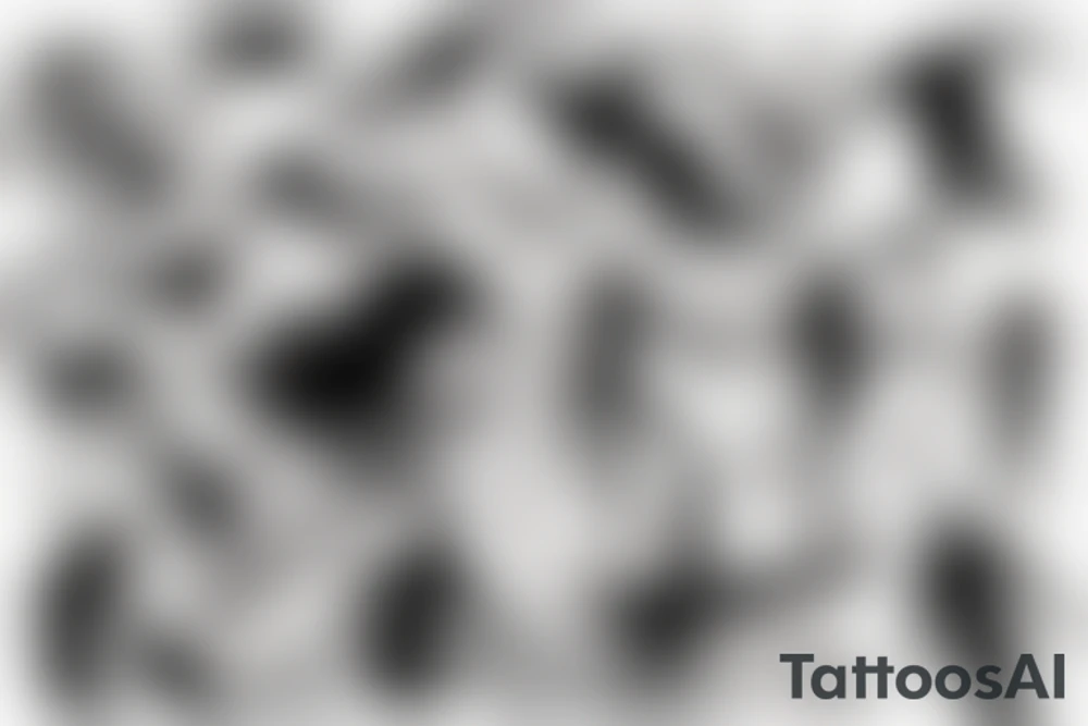 Man swimming silhouette ocean tattoo idea