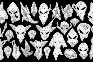 Two aliens tattoo idea