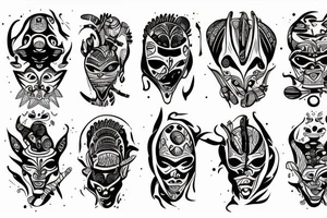 Two aliens tattoo idea