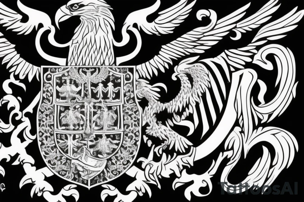 the coat of arms from germany and the eagle is holding the coat of arms for. monash university, charles sturt university, the university of melbourne, monash university deakin university and the university of southern queensland tattoo idea