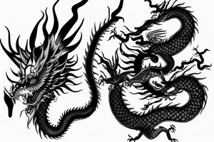 Realistic Chinese dragon head tattoo idea