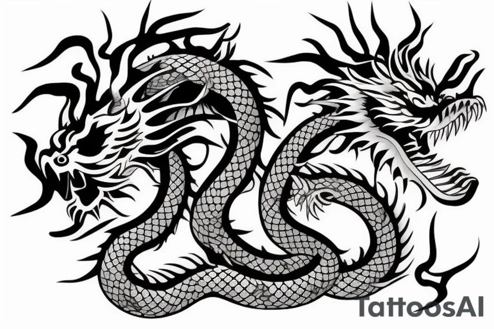Sculpture Chinese dragon head tattoo idea