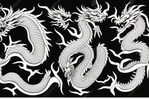 Sculpture Chinese dragon head tattoo idea