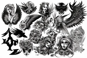 fallen angel tattoo idea