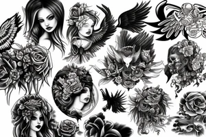fallen angel tattoo idea