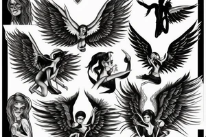 fallen angel tattoo idea