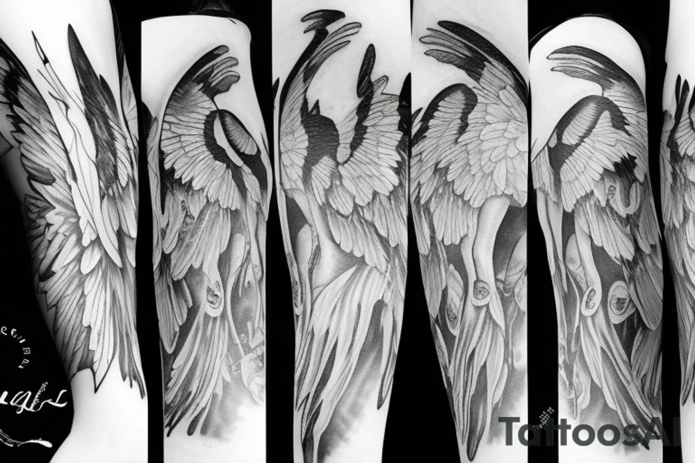 broken angel tattoo idea