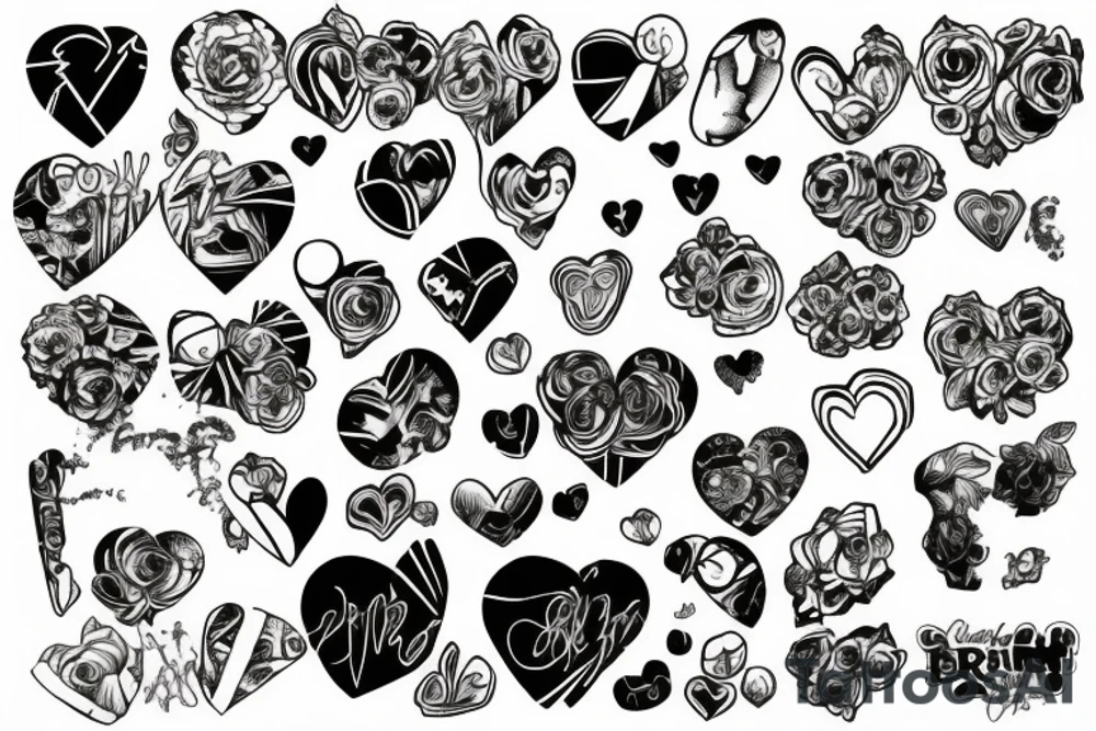 broken heart tattoo idea