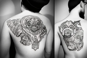monkey with a hat tattoo idea