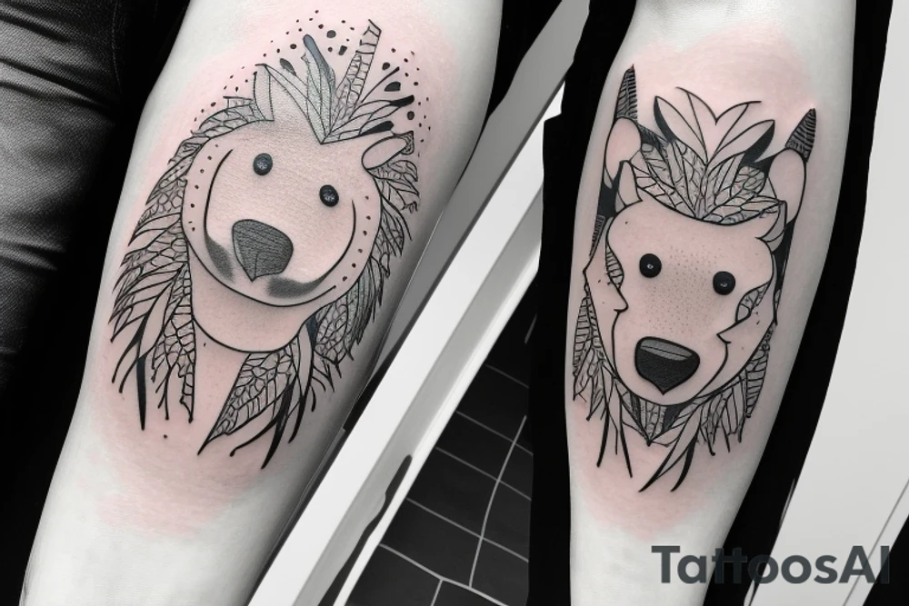 big bear with his footprints tattoo idea