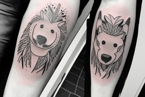 big bear with his footprints tattoo idea