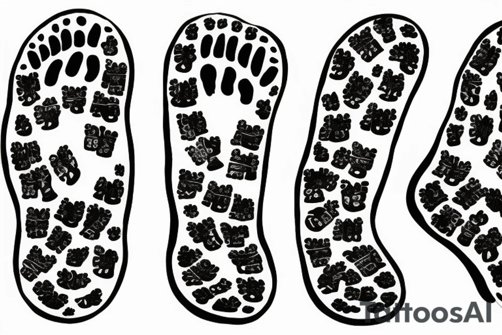 big bear with his footprints tattoo idea
