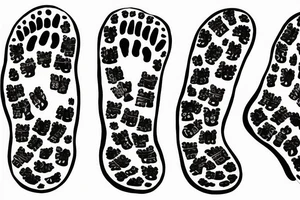 big bear with his footprints tattoo idea